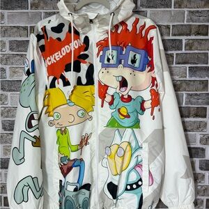 Members Only x Nickelodeon‎ Hooded Windbreaker M Jacket Rugrats SpongeBob